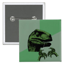 Flossoraptor Philosoraptor Pinback Buttons