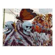 Flotteur de mardi gras carte postale