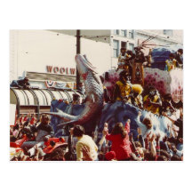 Flotteur de zoulou de mardi gras carte postale
