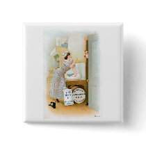 Flour Bakery Vintage Food Ad Art Pinback Buttons