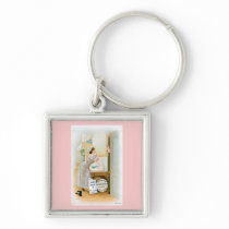 Flour Bakery Vintage Food Ad Art Keychains