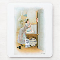Flour Bakery Vintage Food Ad Art Mouse Pad