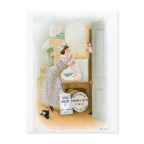 Flour Bakery Vintage Food Ad Art Post Card