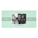Flourish and Dots Christmas Photo Card in Blue