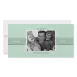 Flourish and Dots Christmas Photo Card in Blue photo cards