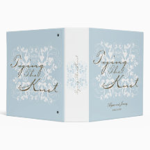 Flourish floral d'Aqua attachant le classeur de ma