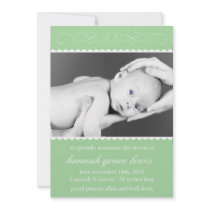 Flourish New Baby Announcements (Green)