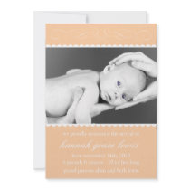 Flourish New Baby Announcements (Orange)