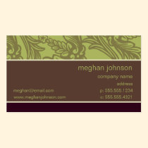 Flourish Olive Chic Business Card Template business cards