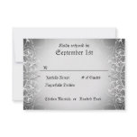 Flourish RSVP Bride & Groom Skeleton Dinner Cards Personalized Announcement