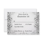 Flourish RSVP Bride & Groom Skeleton Dinner Cards Custom Invites
