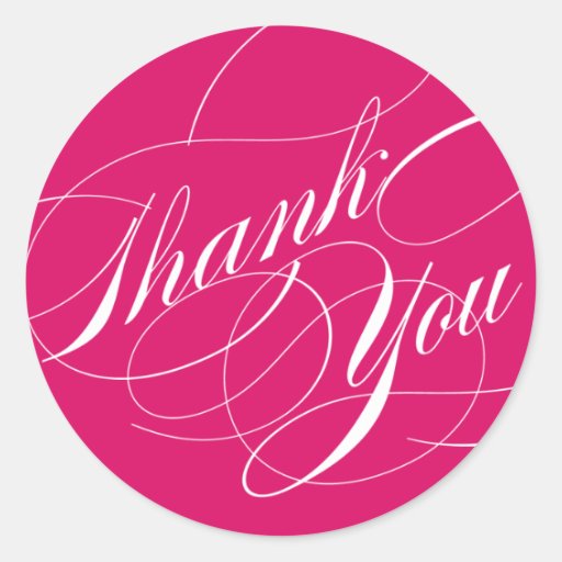 Flourished Thank You Sticker