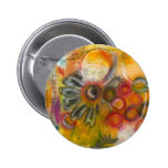 flower abstract pin button