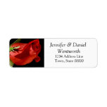Flower Address Labels Red Rose labels