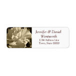 Flower Address Labels Sepia Rose labels