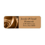 Flower Address Labels Sepia Rose labels