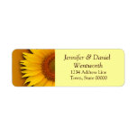 Flower Address Labels Sunflower labels