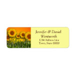 Flower Address Labels Sunflowers labels