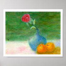 Flower and Fruit Still Life, Poster