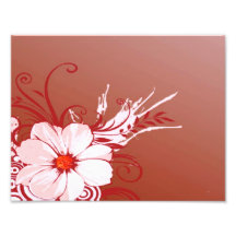 Flower and Swirls Photo Print