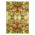Flower And Vine Motif Card