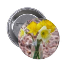 Flower Arrangement - Daffodils Pin