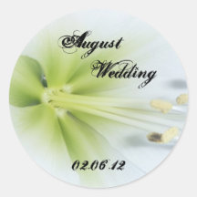Flower August Wedding Sticker
