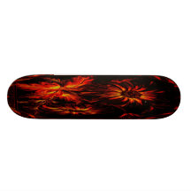 Flower, Autumn or Fire Colours, Orange & Reds Skate Board
