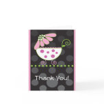 Flower Baby Carriage Thank You Card