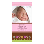 Flower Baby Girl PHOTO Birth Announcement Photo Greeting Card