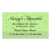 Flower Background Business Card/ Green