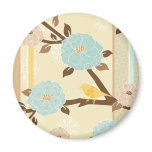 Flower Bird Design Magnet