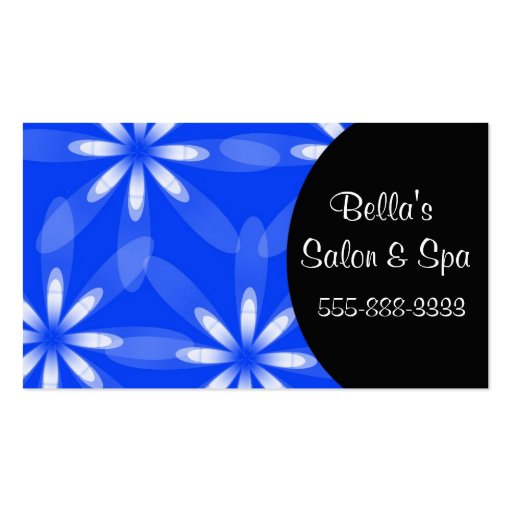 flower blue business card template