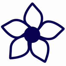Flower Blue Photo Cut Outs