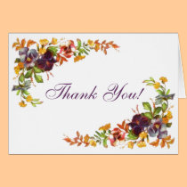 Flower border Thank You! cards