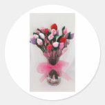 Flower Bouquet candy Photography Round Stickers