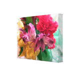 Flower Bouquet Floral Print on Wrapped Canvas Gallery Wrapped Canvas