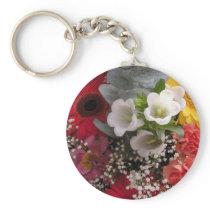 Flower bouquet key chains