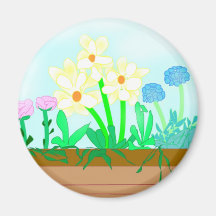 Flower-box Fridge Magnet