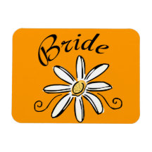 Flower Bride Rectangle Magnets