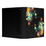 flower bunches of swirls vector vinyl binder