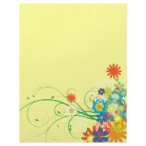 flower bunches of swirls vector customized letterhead