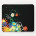 flower bunches of swirls vector mousepads