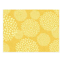 Flower Bursts on Yellow Postcard