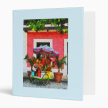 Flower Cart San Juan, Puerto Rico Vinyl Binders