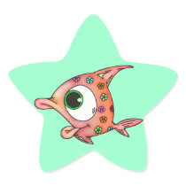 Flower Child Fish Star Sticker