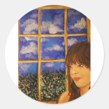 Flower Child Round Sticker