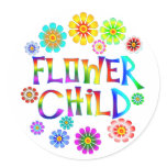 FLOWER CHILD ROUND STICKERS