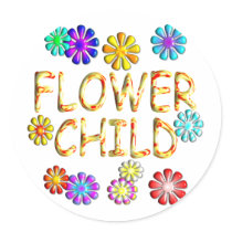 Flower Child Round Sticker