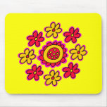 Flower Circle Mouse Pad